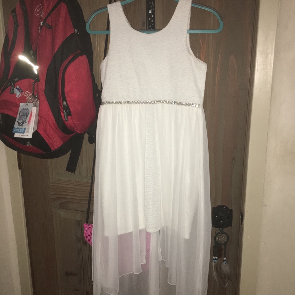 white dress with crystals